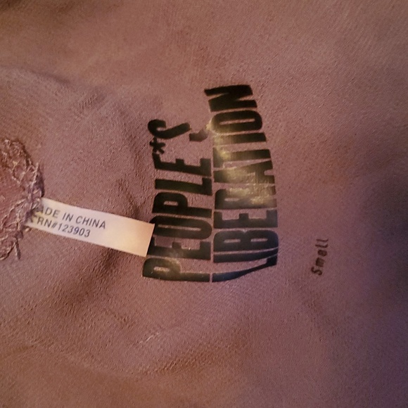 People's Liberation Asymmetrical Hem Dress with Trees Front Lace BNTW - Picture 3 of 13